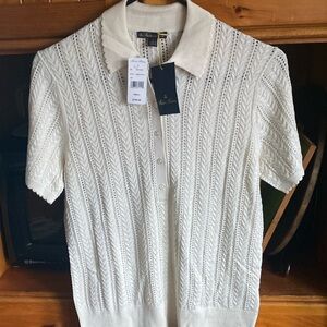 🧡🧡BB Ladies Size “S” Super Fine Knit Cable Shortsleeved Sweater…NWT🧡🧡